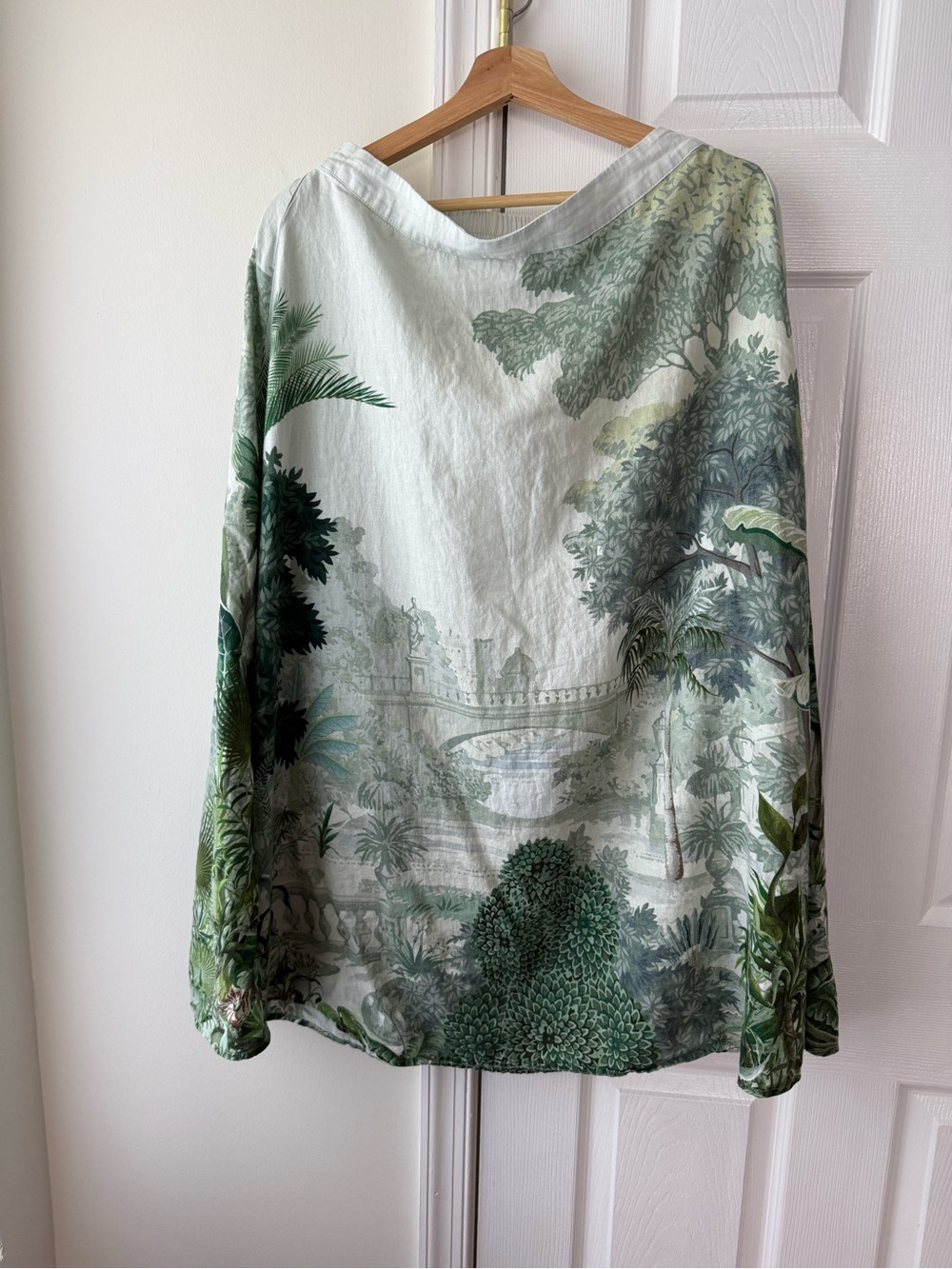 Rachel & Zoe L Linen blend Midi Jungle Animal Safari Animal Toile skirt